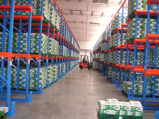 Customized Warehouse Drive In Drive Through Racking System For Cold Storage