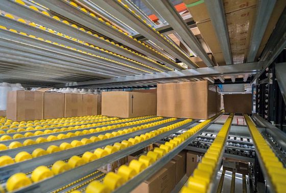 ACERACK Gravity Roller Racking , Flow Through Racking System For Warehouse Storage