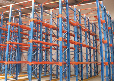 Metal Storage Drive In Warehouse Racking , Drive Through Pallet Rack System