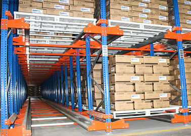Safety Radio Shuttle Racking Custom Dimension High Working Efficiency Red Coating
