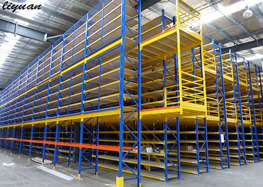 Warehouse Storage Mezzanine Racking System Powder Coated Surface Stable