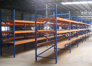 Industrial Storage Long Span Racking System Boltless Steel Shelf Panel Stable