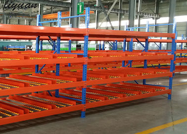 Optional Dimension Carton Flow Roller Track , Flow Racks Warehouse Stable