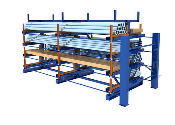 Q235 Steel Spacesaver 4000kgs/level Roll Out Cantilever Rack SGS