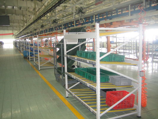 Powder Coated Galvanized Carton Flow Rack Heavy Duty With Rollers