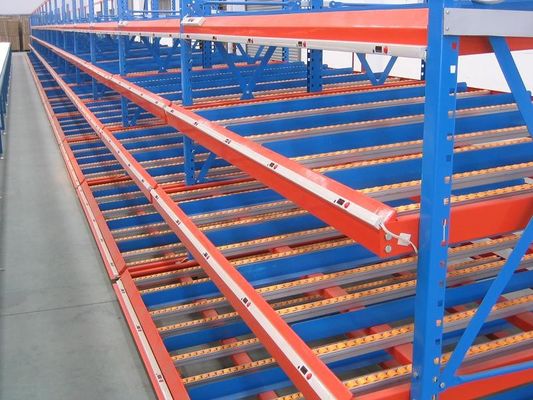 High Storage Efficiency Flow Through Racking Warehouse Storage Shelves With Rollers System