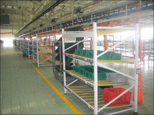 High Storage Efficiency Flow Through Racking Warehouse Storage Shelves With Rollers System