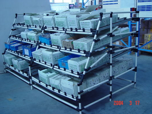Carton Flow Picking Gravity Flow Racking Powder Coating Surface Finished