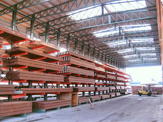PVC Pipe Storage Steel Cantilever Sheet Metal Rack , Cantilever Arm Rack For Timber Storage