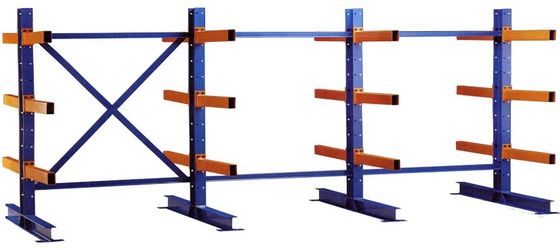 Q235B Steel Heavy Duty Cantilever Racking Steel Pipe Warehouse Storage Rack