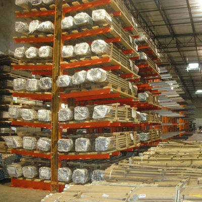 Heavy Duty Q235B Steel Cantilever Warehouse Racks Powder Coated For Car