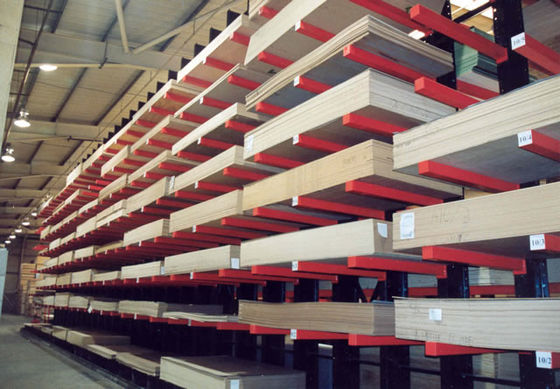 High Capacity Industrial Cantilever Storage Racks Heavy Duty With Roof / Drain