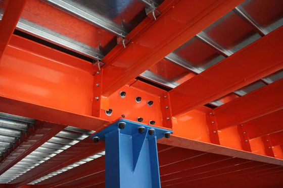 Warehouse Steel Construction Platform Bolted Fire Protect Industrial Storage Mezzanine