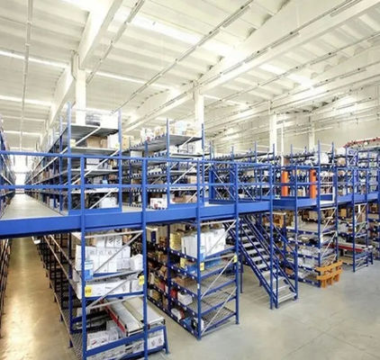 Custom Industrial Steel Mezzanine Floor Heavy Duty Warehouse Storage Rack System