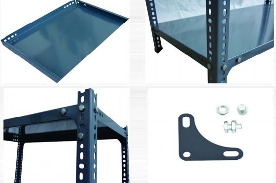 Light Duty Steel Slotted Angle Shelving 5 Layers Warehouse Storage Shelving