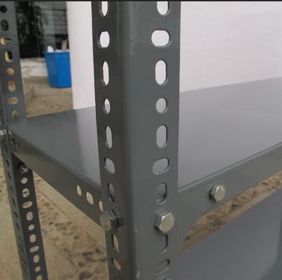 Household Light Duty Shelving Slotted Angle Steel Rack For Garage