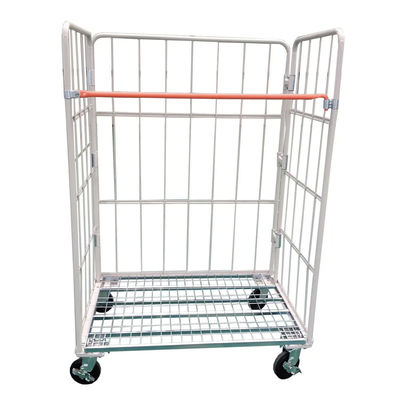 Galvanized Welded Industrial Warehouse Storage Cage Metal Wire Mesh Roll Cage Cart