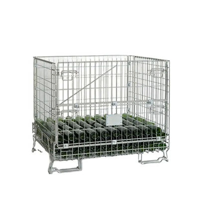 Manipulator Warehouse Storage Steel Wire Mesh Pallet Cage Welding Folding