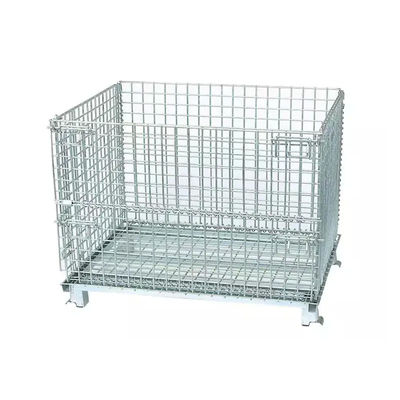 Manipulator Warehouse Storage Steel Wire Mesh Pallet Cage Welding Folding