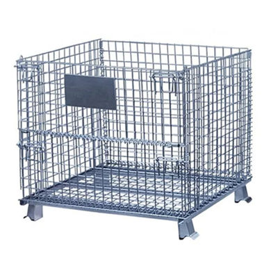 Stack Cargo Storage Wire Mesh Warehouse Storage Cage Collapsible for Logistics