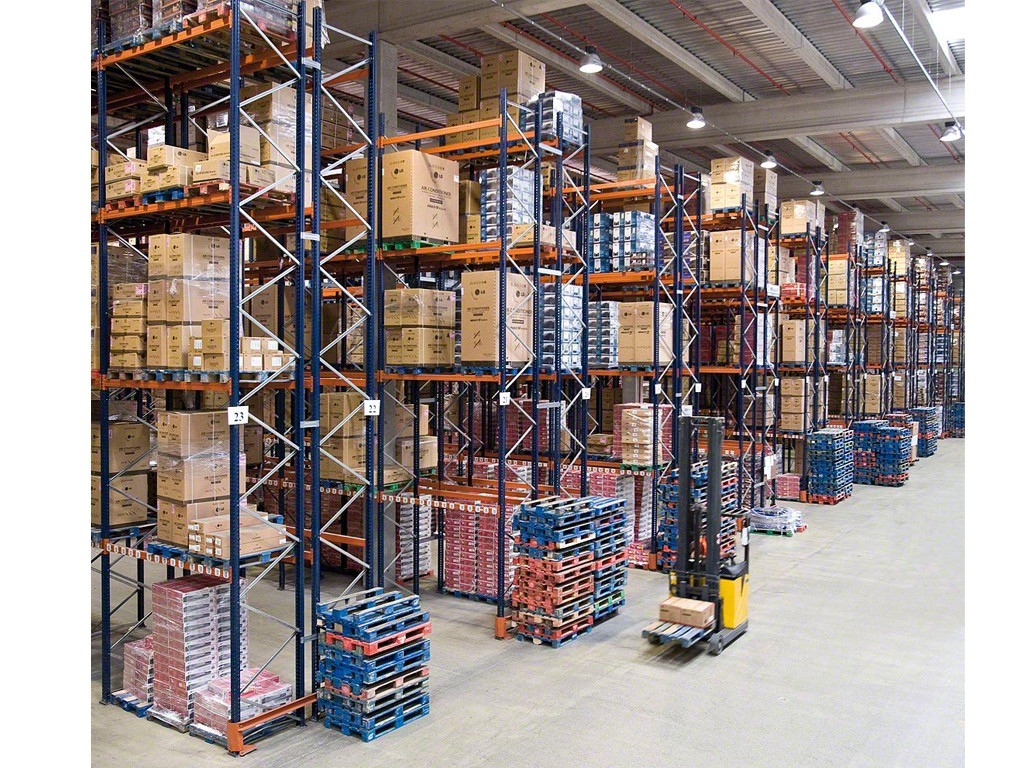 Loral Color Racks RAL5017 Color Warehouse Pallet Rack Customizable 4000kgs~30000kgs/Bay