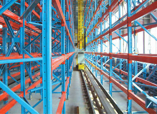 OEM Storage Fully Automated Warehouse System ASRS Yellow Blue Color