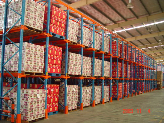 Stainless Steel Drive In Pallet Racking Space Saving Industrial Stacking Racks Shelves