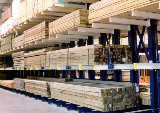 Double Side Heavy Duty Cantilever Steel Racks Customized For Warehouse