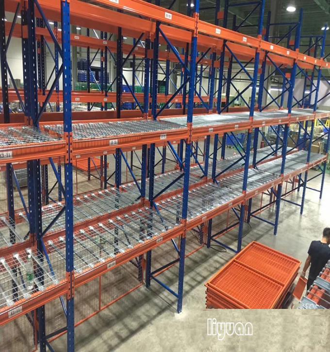 High Strength Wire Pallet Rack High Capacity Storage With 700-1500mm Depth