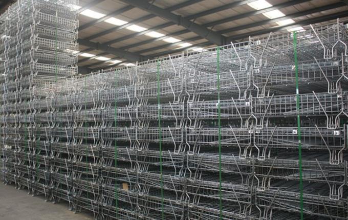 Stack Cargo Storage Wire Mesh Warehouse Storage Cage Collapsible for Logistics 8