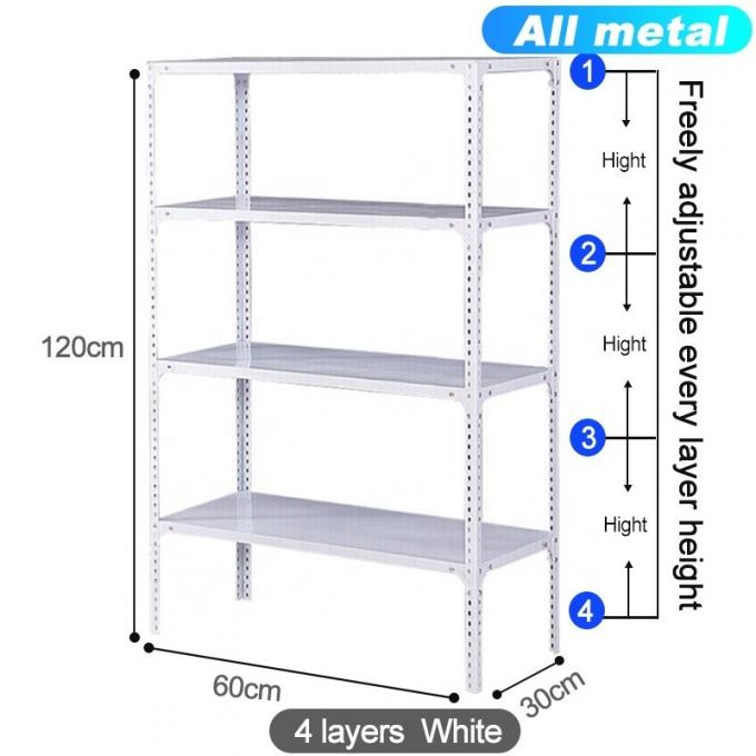 Height Adjustable 150kg Capacity Slotted Angle Shelving Boltless Angle ...