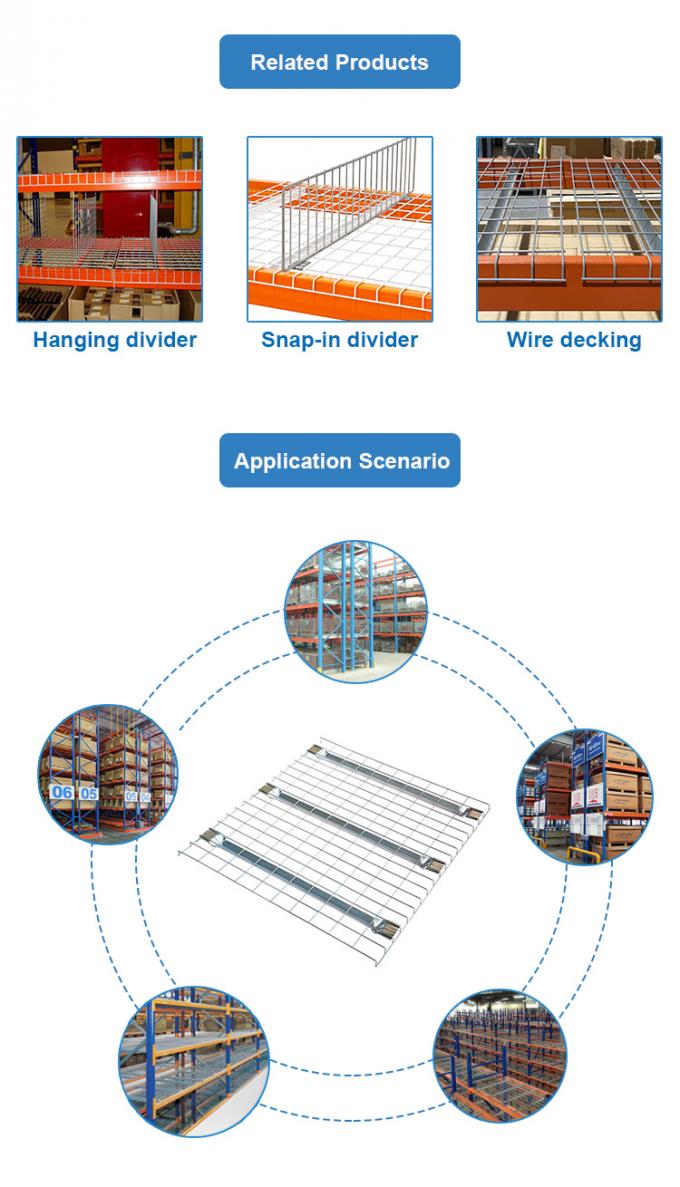Heavy Duty Pallet Rack Wire Mesh Tray Fireproof For Shelving 2
