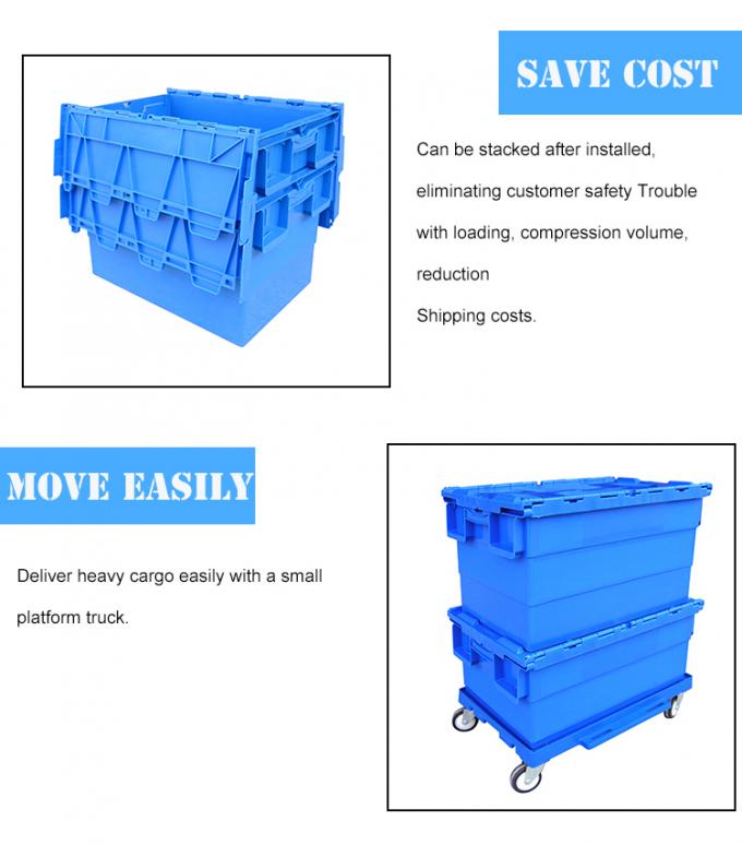 Warehouse Plastic Storage Tote Boxes for Logistic Industrial Storage Moving Stack And Nest 1