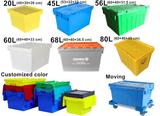 Warehouse Plastic Storage Tote Boxes for Logistic Industrial Storage Moving Stack And Nest 2