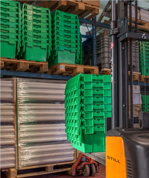 Warehouse Plastic Storage Tote Boxes for Logistic Industrial Storage Moving Stack And Nest 4