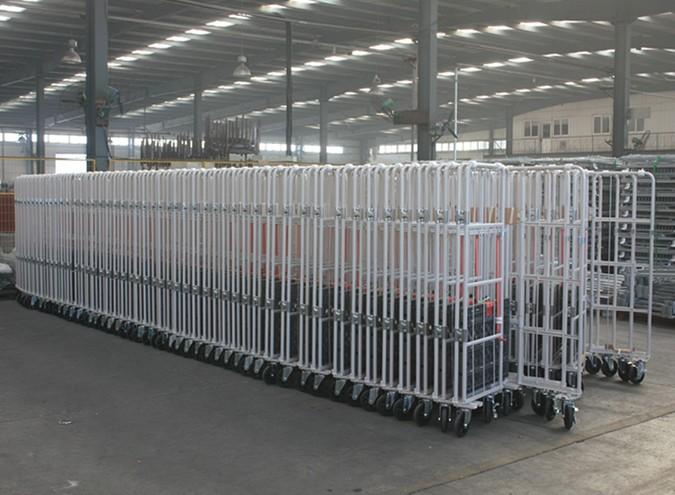 Industrial Wire Mesh Warehouse Storage Containers Folding Galvanized Welded 2